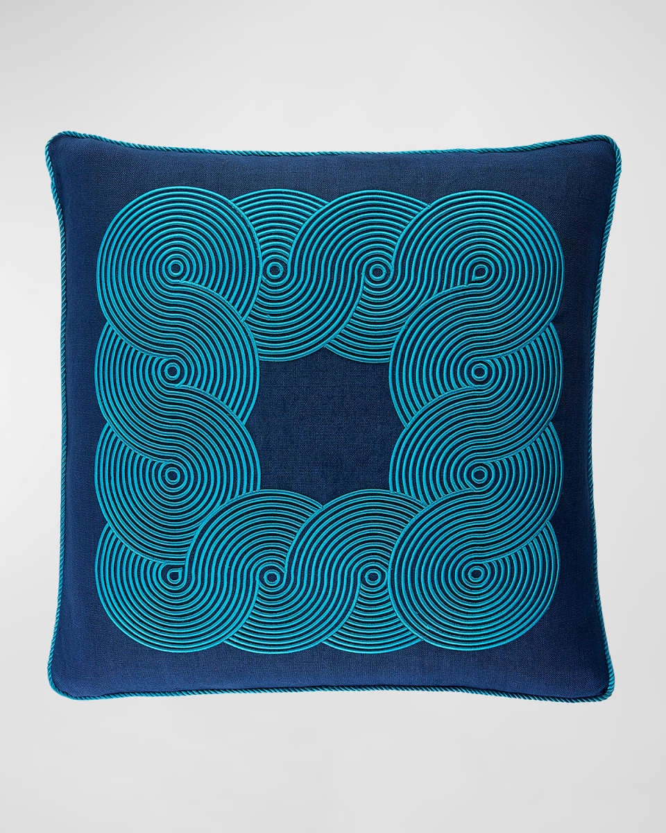 Pompidou Border Pillow, 22" Square